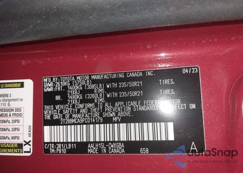 2023 Lexus Rx 350H Premium Plus z USA, uszkodzony, nr VIN 2T2BBMCA9PC014179